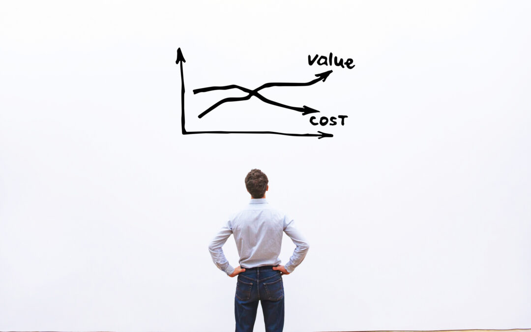 Neo WaterFX wastewater treatment. Graph showing increasing value, decreasing cost.